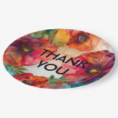 Danke Scarlet Petal Elegance Pappteller (Schrägansicht)