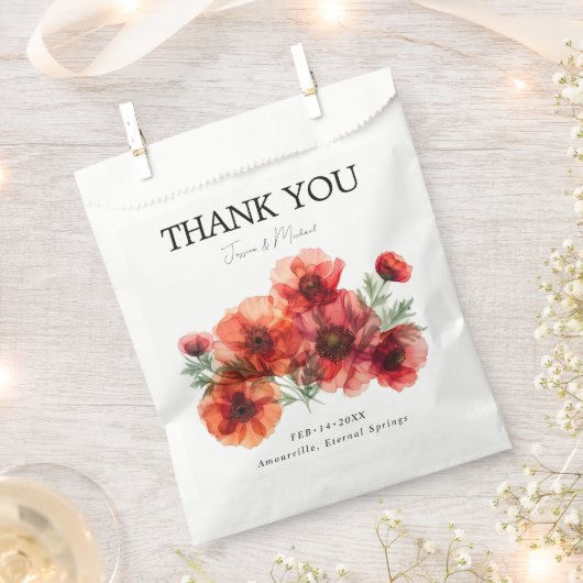 Danke Scarlet Petal Serenade Geschenktütchen (Ausgeschnitten)
