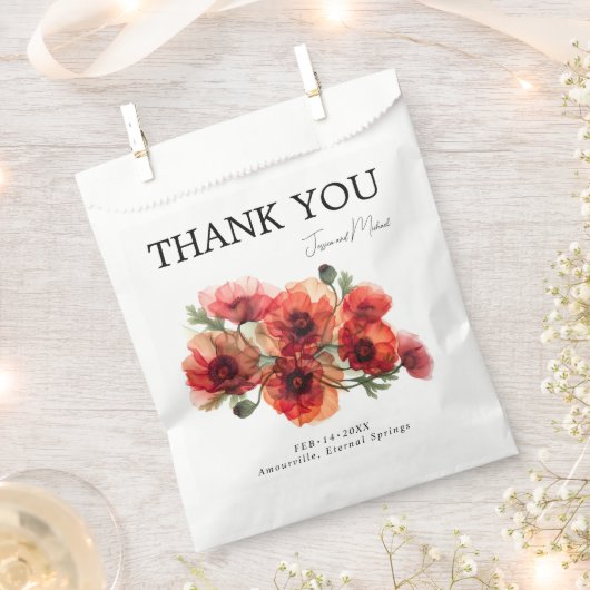 Danke Scarlet Petal Serenade Geschenktütchen (Ausgeschnitten)