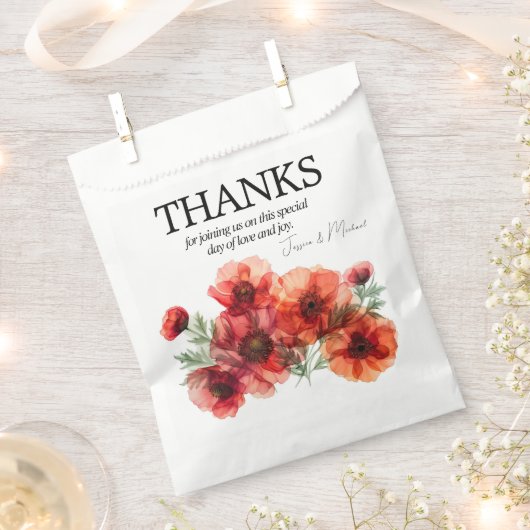Danke Scarlet Petal Serenade Geschenktütchen (Ausgeschnitten)
