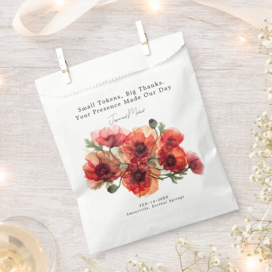 Danke Scarlet Petal Serenade Geschenktütchen (Ausgeschnitten)