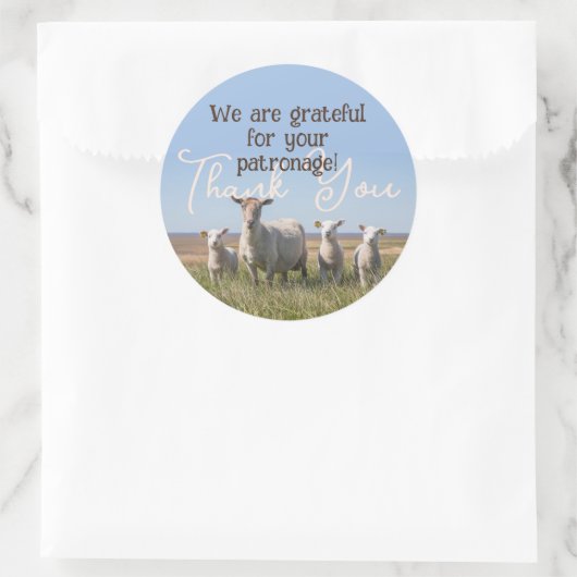 Danke Schaf Garn Fasergeschäft Aufkleber (Tasche)