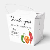 Danke Scharfe Heiße Paprika Hochzeit Geschenkschachtel (Rückseite)