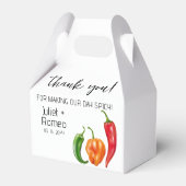Danke, Scharfe Heiße Paprika-Hochzeit Geschenkschachtel (Rückseite)