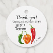 Danke Scharfe Heiße Pfeffer Hochzeit Geschenkanhänger (Rückseite)