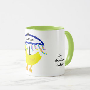 Danke-Schenken-Tasse Gummi-Ente Baby-Party Tasse