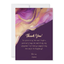 Danke-Schick Abstract Lila Rosa und Gold-