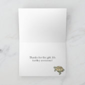 Danke, Schildkröte Dankeskarte (Innenseite)