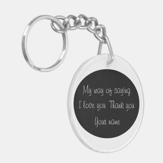 Danke- Schlüsselanhänger (Vorderseite links)