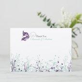 Danke, - Schmetterlings-Garten 9 zu kardieren Dankeskarte (Stehend Vorderseite)