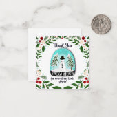 Danke Schnee für alles, was Sie Weihnachten tun Mitteilungskarte (Vorderseite/Rückseite Beispiel)