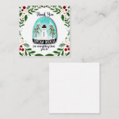 Danke Schnee für alles, was Sie Weihnachten tun Mitteilungskarte (Vorne/Hinten)