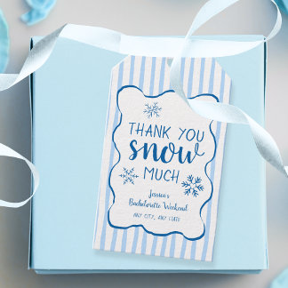 Danke Schnee Viel Winter Blau Junggesellinnenabsch Geschenkanhänger