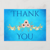 Danke schön blau postkarte (Vorderseite)