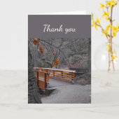 Danke schön Bridge over Creek in Forest Karte (Gelbe Blume)