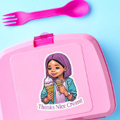 "Danke schön Cream!" Spaß Eiscreme Cones Aufkleber