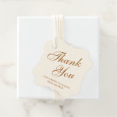 Danke schön Elegant Elfenbein Kupfer Babydusche Geschenkanhänger (Beispiel)