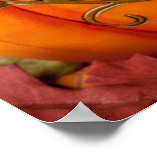 Danke schön Erntedank Pumpkin Poster (Ecke)