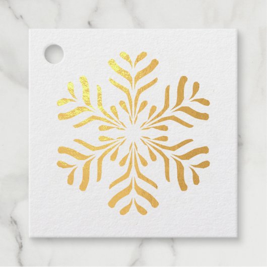 Danke schön glänzend Schneeflocke Geschenkanhänger (Vorderseite)