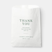 DANKE SCHÖN Grateful Green Serif Geschenktütchen (Vorderseite)