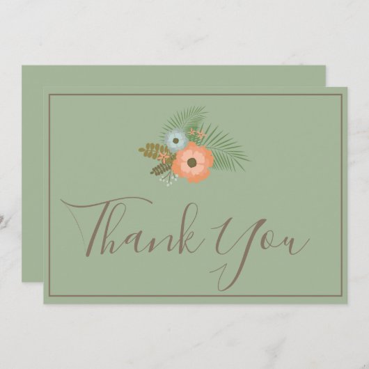 Danke schön grüne Blüte (Vorne/Hinten)