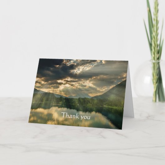 Danke schön leicht brichende Sonnenaufgangsschrift Karte (Vorderseite)