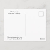 Danke schön Morning Light Sunrise Scripting Postkarte (Rückseite)