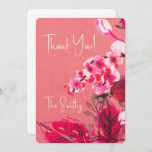 Danke schön Pink Cherry Blossom Floral Art (Vorne/Hinten)