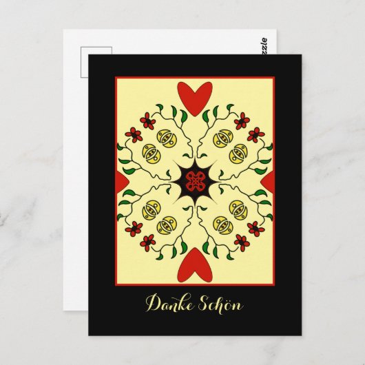 Danke schön Postcard Postkarte (Vorne/Hinten)