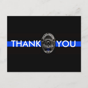 DANKE-SCHÖN-POSTKARTE FÜR DIE POLIZEI POSTKARTE