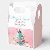 Danke schön Schmetterlinge Twins Baby Dusche Geschenkschachtel (Geöffnet)