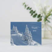 Danke schön Schneebäume Postkarte (Stehend Vorderseite)