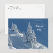 Danke schön Schneebäume Postkarte (Vorne/Hinten)
