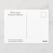 Danke schön Schneebäume Postkarte (Rückseite)