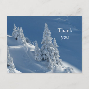 Danke schön Schneebäume Postkarte