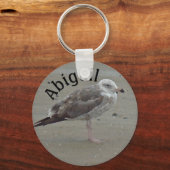 Danke schön Seagull auf Sand Aufwertung Schlüsselanhänger (Vorderseite)