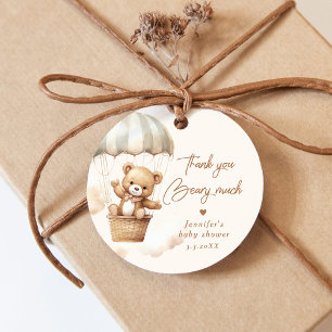 Danke schön viel Heißluftballon Teddy Bär Geschenkanhänger