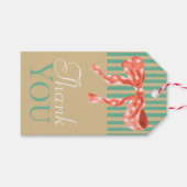 Danke schön vintage Kunstwerk gestreift Kraft  Geschenkanhänger (Vorderseite (Horizontal))