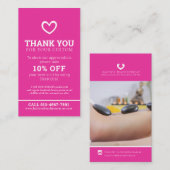 Danke Schönheit Gesundheit Foto promo pink wiederh Visitenkarte (Vorne/Hinten)