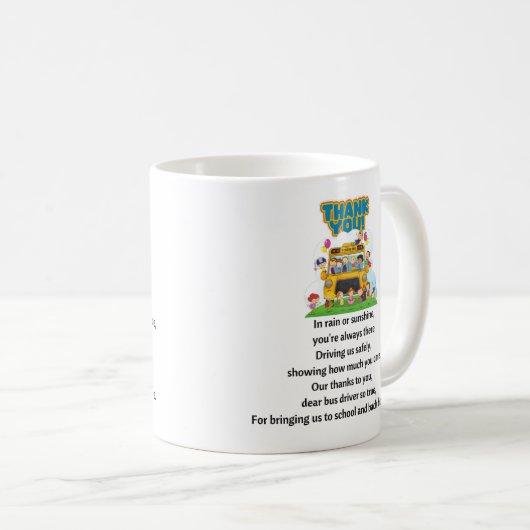 Danke, Schulbusfahrer. Kaffeetasse (VorderseiteRechts)
