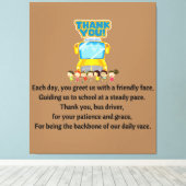 Danke, Schulbusfahrer. Leinwanddruck (Insitu (Holzboden))