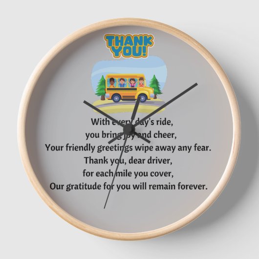 Danke, Schulbusfahrer. Uhr (Vorderseite)
