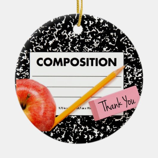 Danke Schulthema Keramikornament (Vorne)