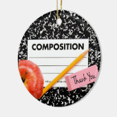 Danke Schulthema Keramikornament (Links)