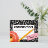 Danke, Schulthema Postkarte (Stehend Vorderseite)