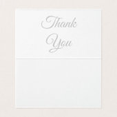 Danke, Schwarz-weiße, elegante Faltkarte (Innenseite Aufgefaltet)