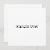 Danke, Schwarz-weiße Karte (Vorne/Hinten)
