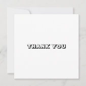 Danke, Schwarz-weiße Karte (Vorderseite)