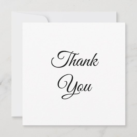 Danke, Schwarz-weißer Klassiker Karte (Vorderseite)