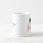 DANKE schwarze Brötchen-Braut-blondes Kaffeetasse (Mittel)